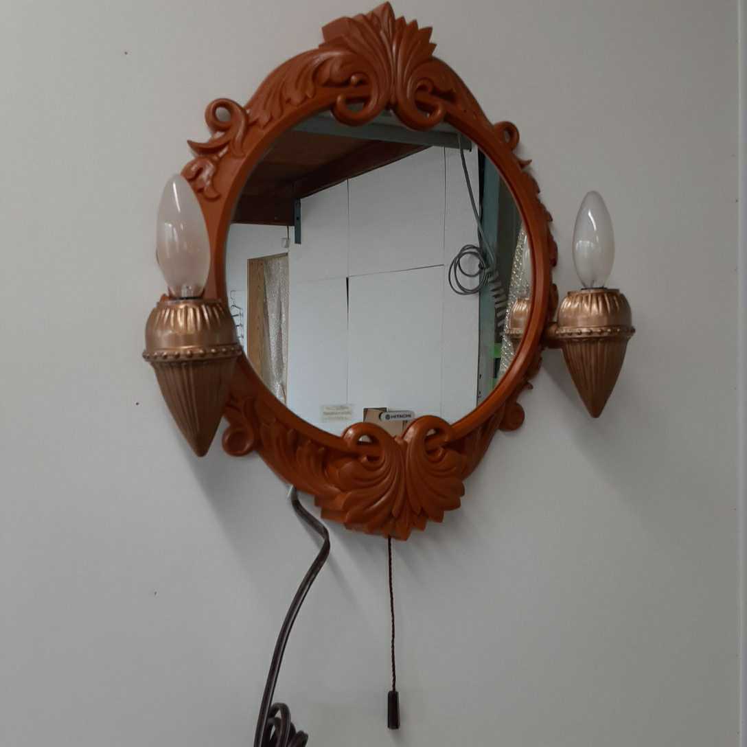  consumer electronics 2] Princess mirror wall mirror / Princess furniture /. series / car Be Schic modern interior ornament mirror lighting attaching mirror 2 set 