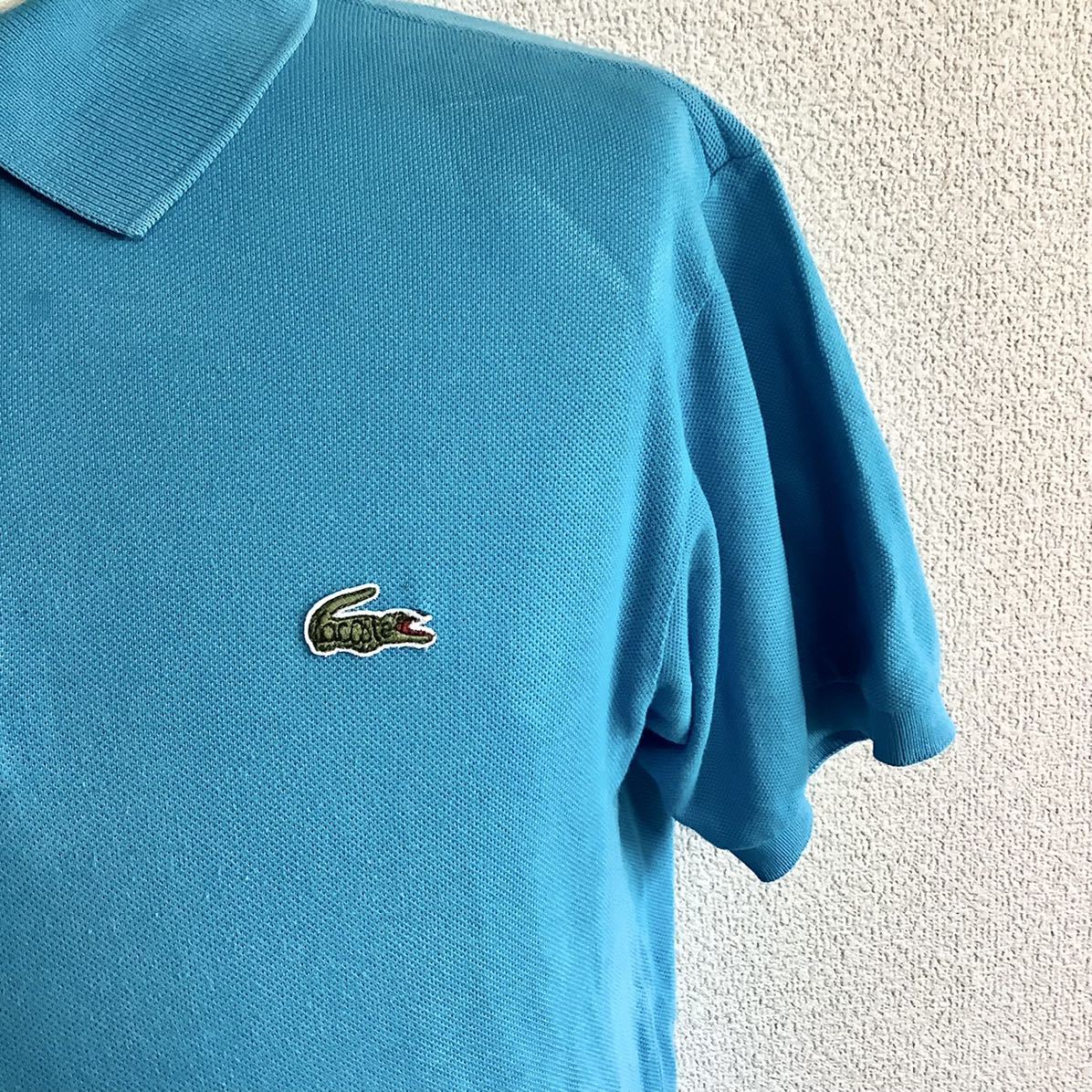 【グッドカラー】 CHEMISE LACOSTE シュミーズラコステ L1212 半袖 鹿の子ポロシャツ ３（Ｍ）フレンチラコステ フレラコ 古着 綿100％の画像3