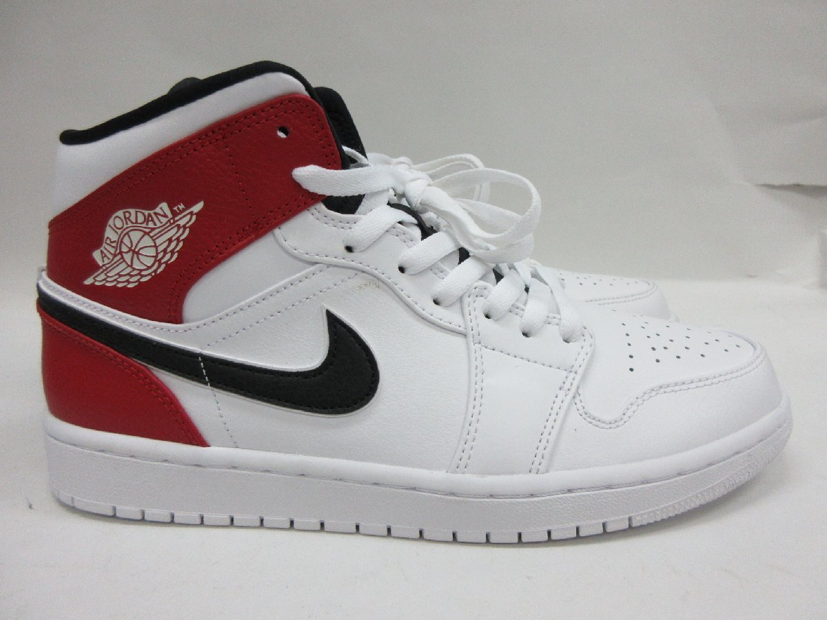 1000円~ 試着程度 ナイキ NIKE AIR JORDAN 1 MID ミッド WHITE BLACK