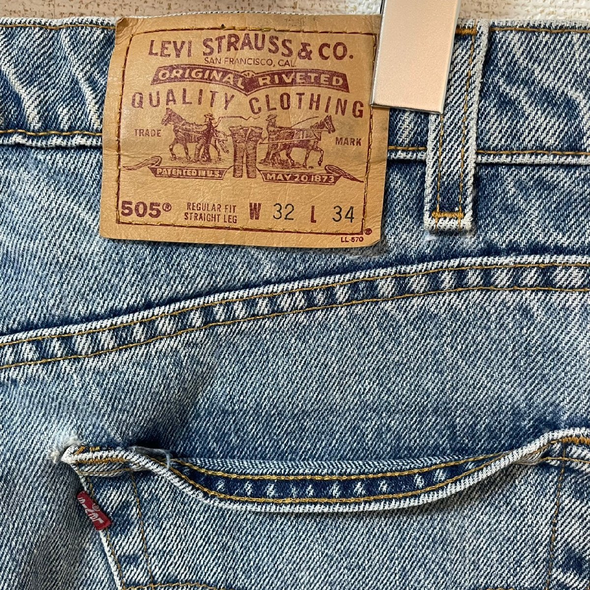 (^w^)b 80s 90s ヴィンテージ リーバイス デニム パンツ ジーンズ Levi's 505‐4891 レギュラーフィット ジッパーフライ アメカジ 古着 W32_画像5