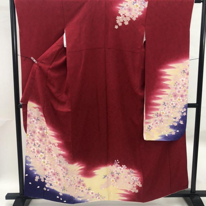 1635　振袖　桜　満開　豪華刺繍半襟　襦袢付き