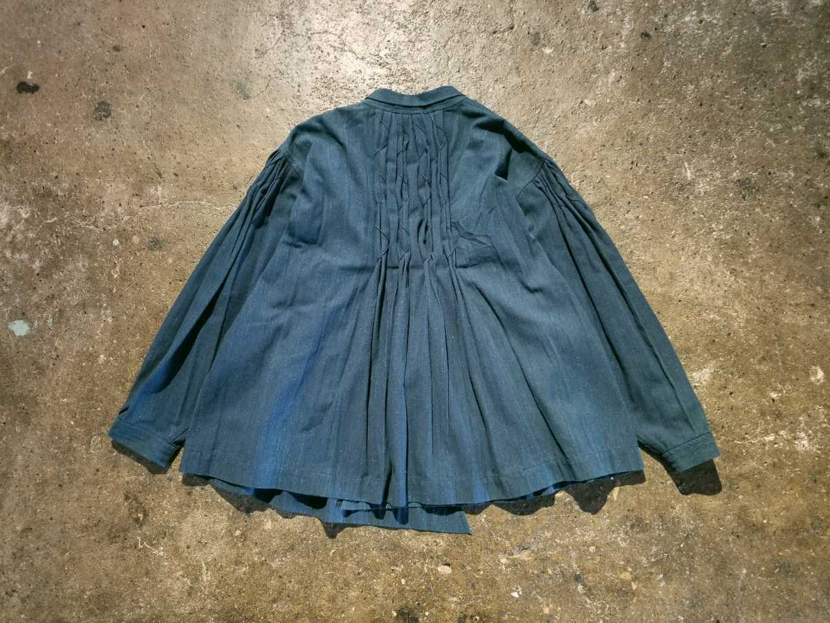 COMME des GARCONS 1982SS Indigo dyeing pleat processing jacket 82SS 80s1980s Comme des Garcons vintage indigo 