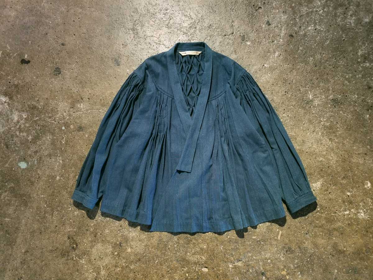 COMME des GARCONS 1982SS Indigo dyeing pleat processing jacket 82SS 80s1980s Comme des Garcons vintage indigo 