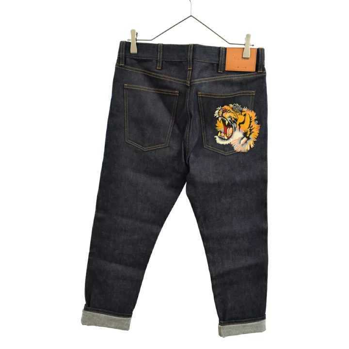 GUCCI Back Tiger Patch Jeans タイガー刺繍デニム パッチ ジーンズ
