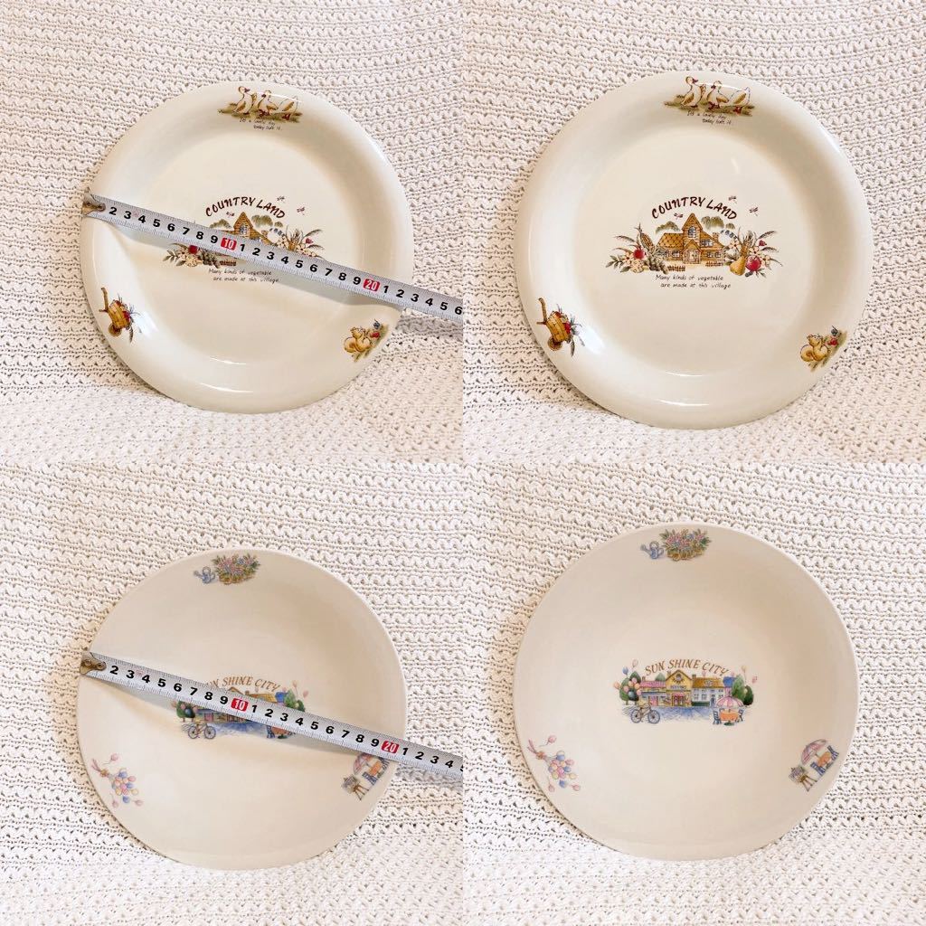 昭和レトロ country land プレート 4枚セット カントリーランド 昭和レトロ country land プレート 4枚セット カントリーランド