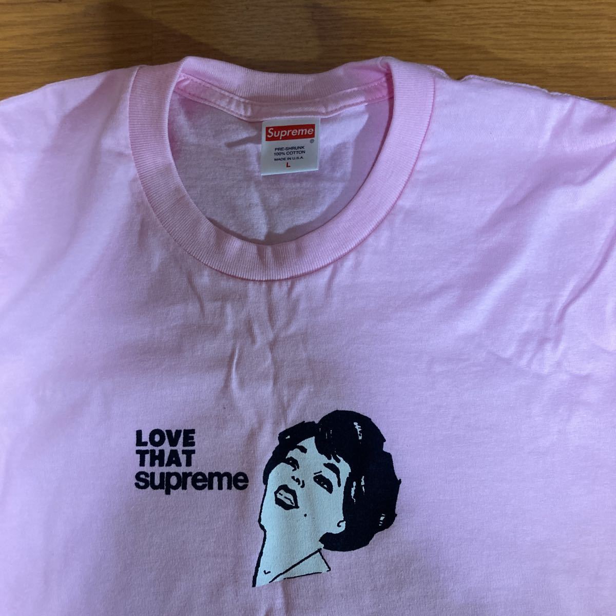 Supreme シュプリーム 22SS Love That Tee Tシャツ ピンク　Lサイズ 国内正規 新品未使用 _画像2