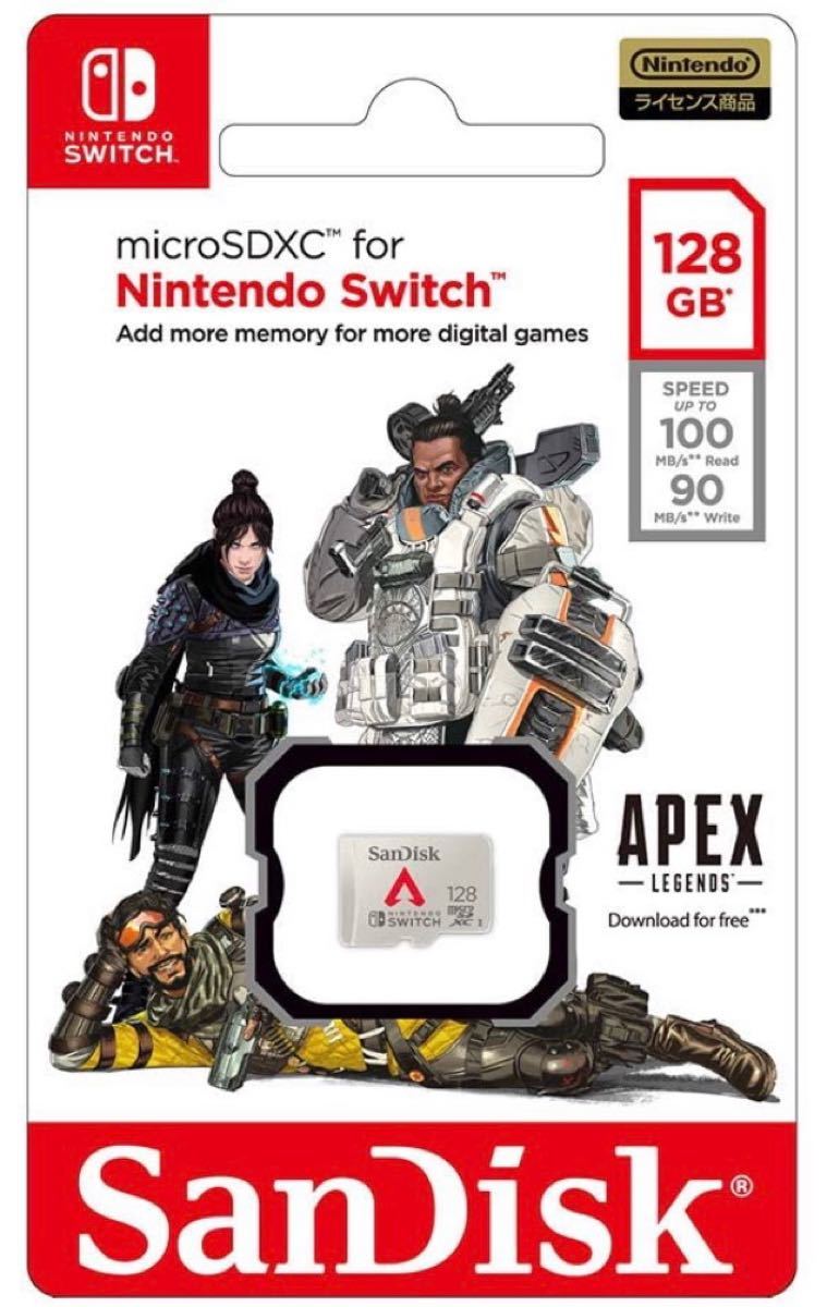 任天堂 スイッチ 推奨  マイクロsdカード 128GB APEX ApexLegends