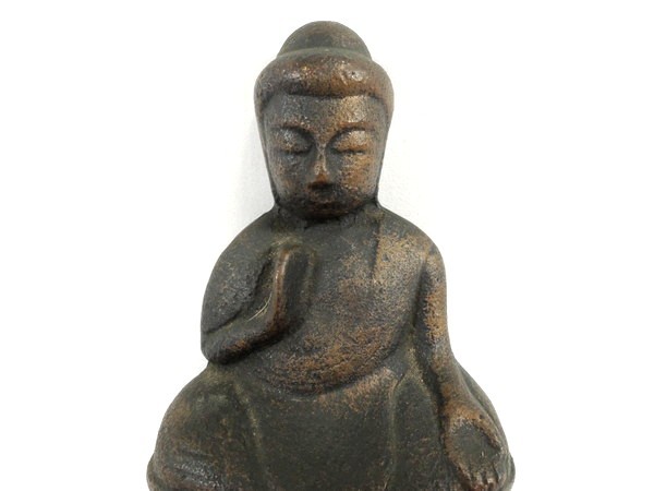 仏教美術/古銅薬師如来坐像掛仏/掛け仏/懸仏/仏高:11cm/銅製/ 仏教美術/古銅薬師如来坐像掛仏/掛け仏/懸仏/仏高:11cm/銅製/