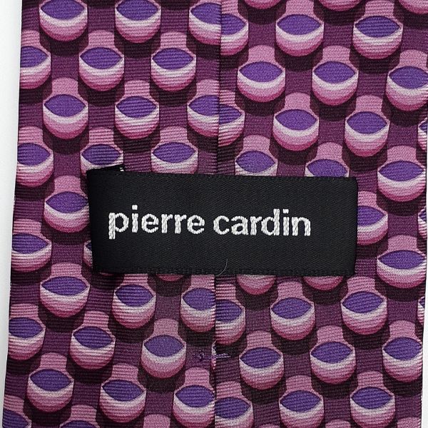 1円～ 美品 ピエールカルダン Pierre Cardin ネクタイ 総柄 絹 シルク100％ フォーマル 正装 服飾 小物 スーツ 紫 パープル系 04-21072502_画像8