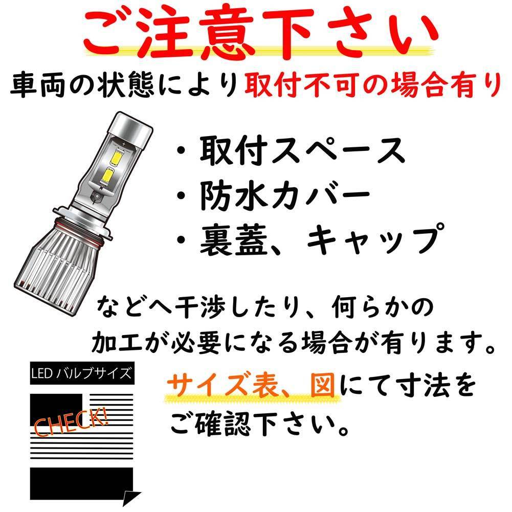 HB4対応 ヘッドライト用LED電球 日産 ラシーン 型式RKNB14 ヘッドライトのロービーム用 左右セット