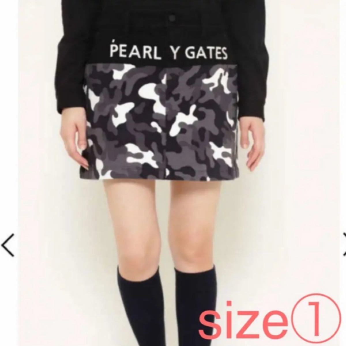 たたみジワ PEARLY サイズ1☆パーリーゲイツ☆スカート☆カモフラ柄