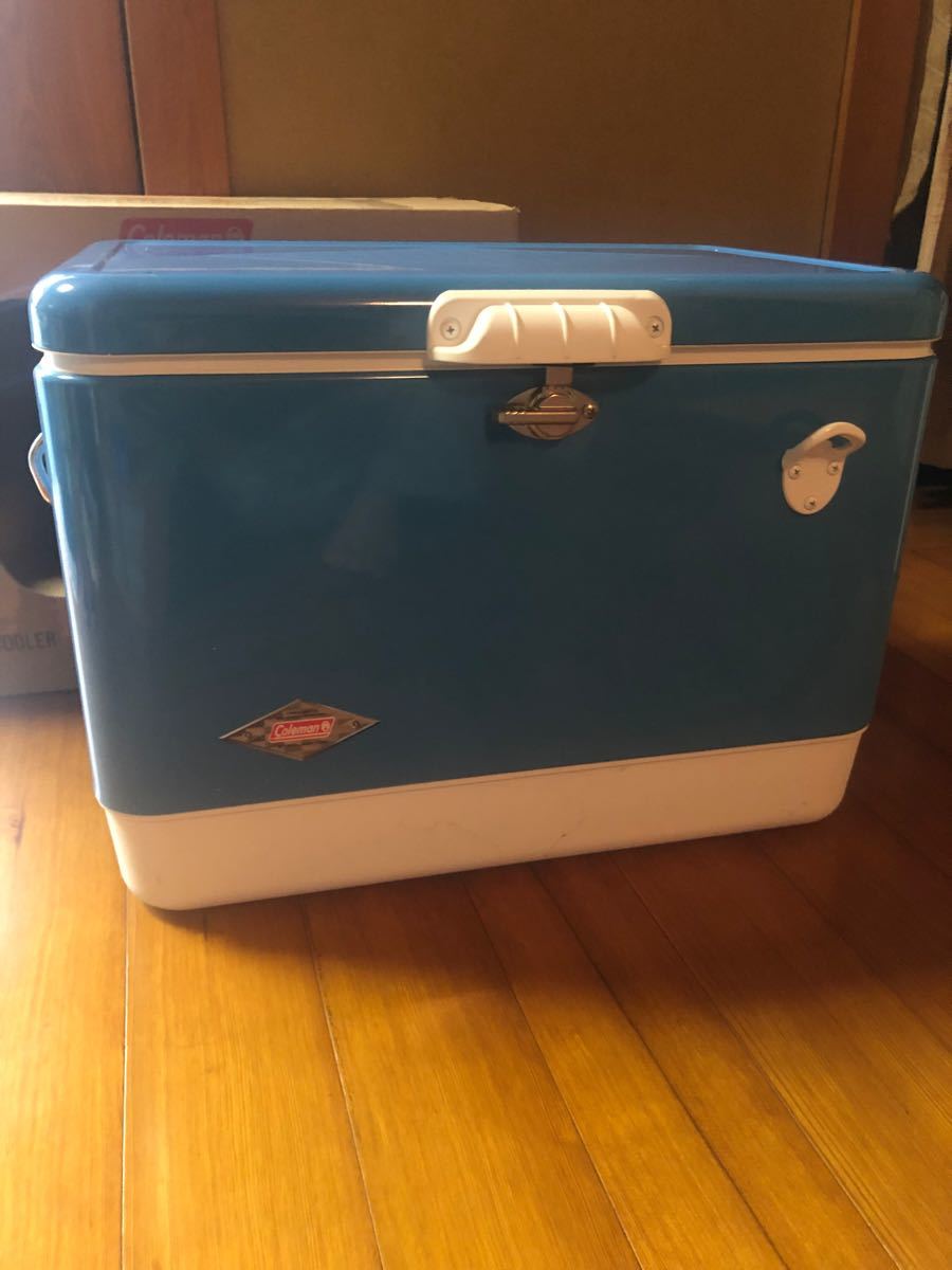 限定価格セール! クーラーボックス 54QT [ヴィンテージブルー 新商品 コールマン 54QT 60thアニバーサリー スチールベルトクーラー アウトドア用