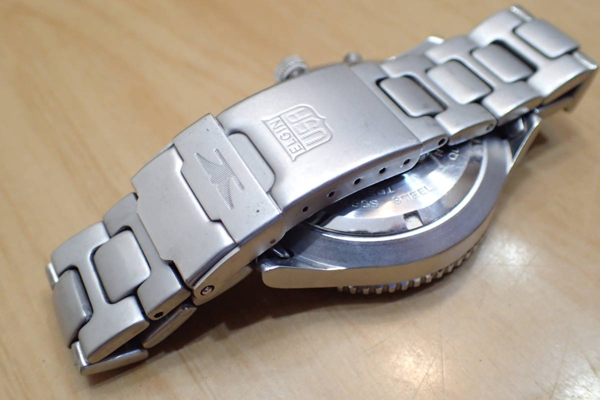 ELGIN USA/エルジン クロノグラフ FK-625-A メンズ腕時計(エルジン 