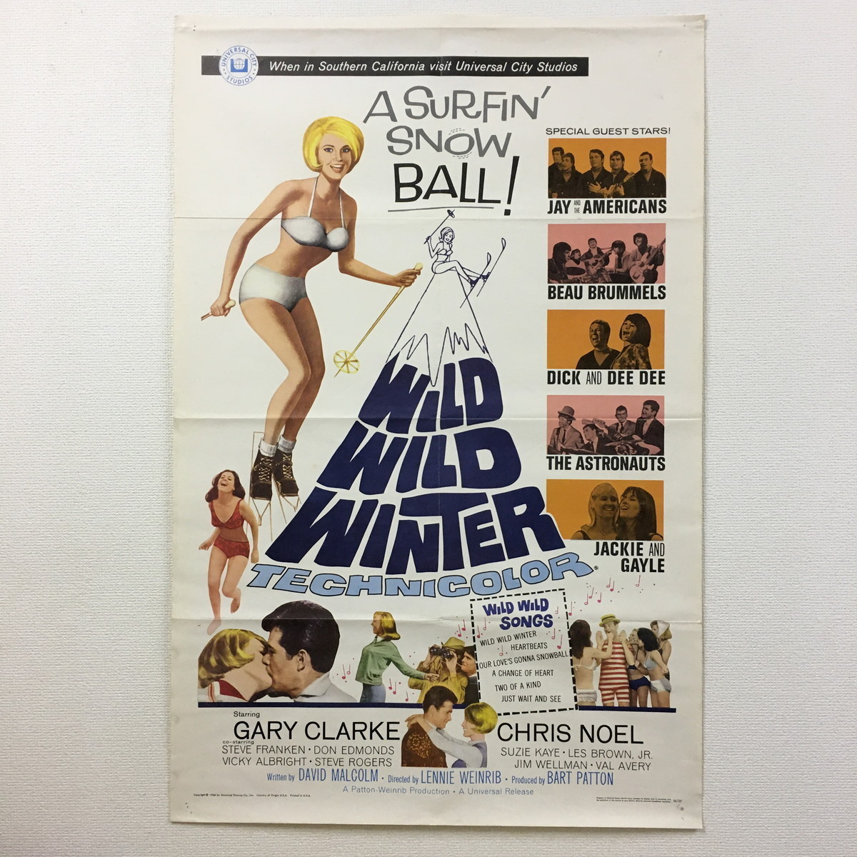 【映画ポスター】 Wild Wild Winter　1sh　1966　クリス・ノエル　ゲイリー・クラーク　レニー・ウィーンリブ オリジナル　ワンシート　po3