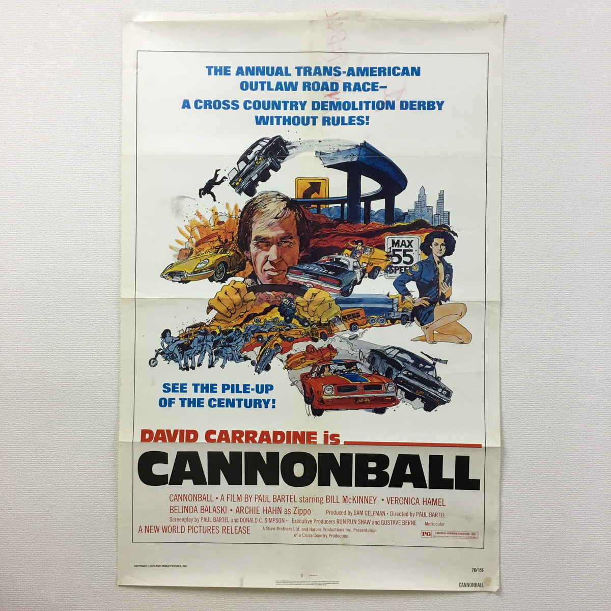 【映画ポスター】 Cannonball　爆走!キャノンボール　 デヴィッド・キャラダイン　1sh　オリジナル　ワンシート　po3_画像1