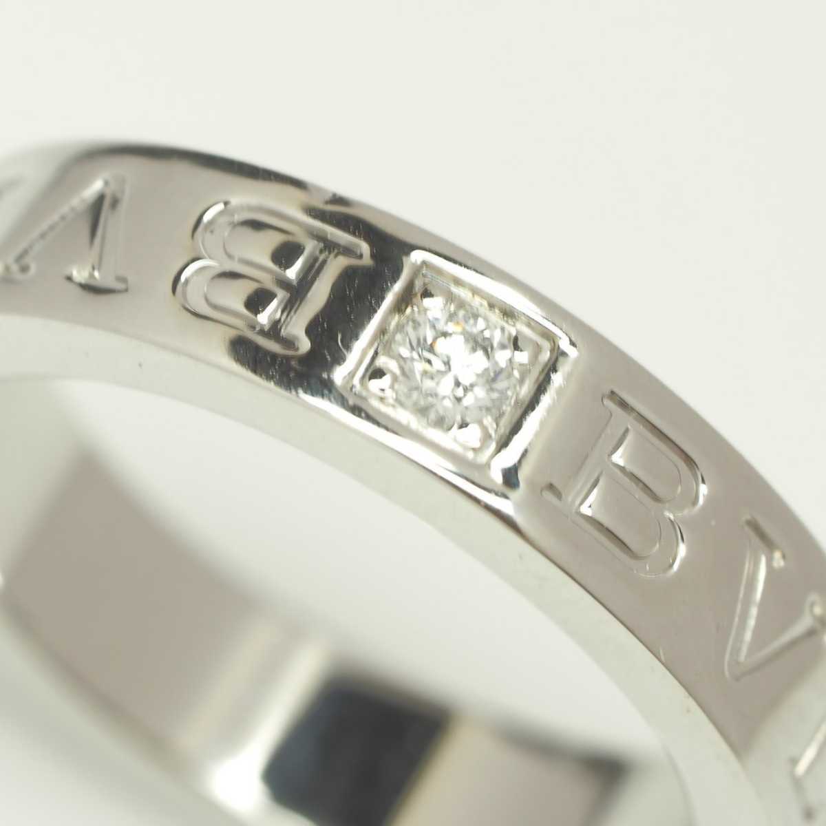 or BVLGARI ブルガリ K18WGダブルロゴダイヤモンドリング 7号 1