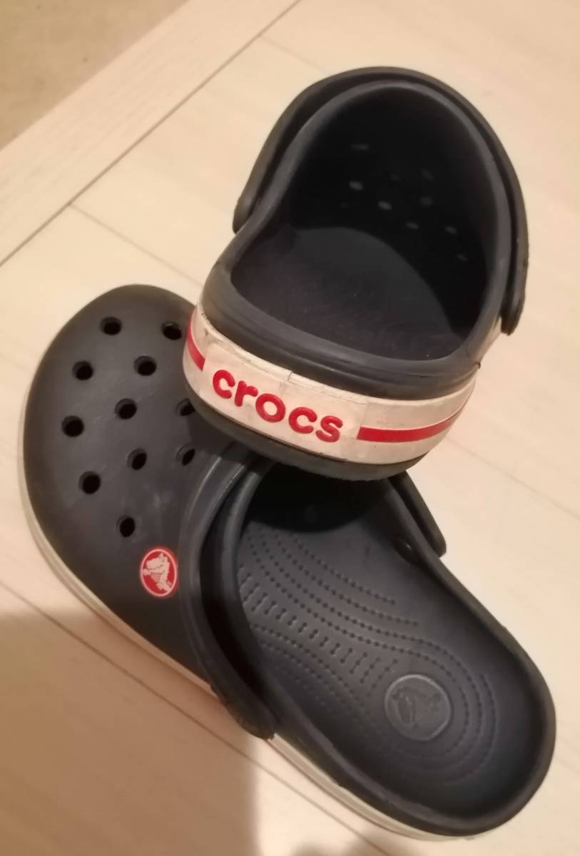 ユーズド　クロックス　Crocs キッズ　ジュニア　シューズ　サンダル　スリッパ　21cm　J3　スリッポン　サンダル_画像2