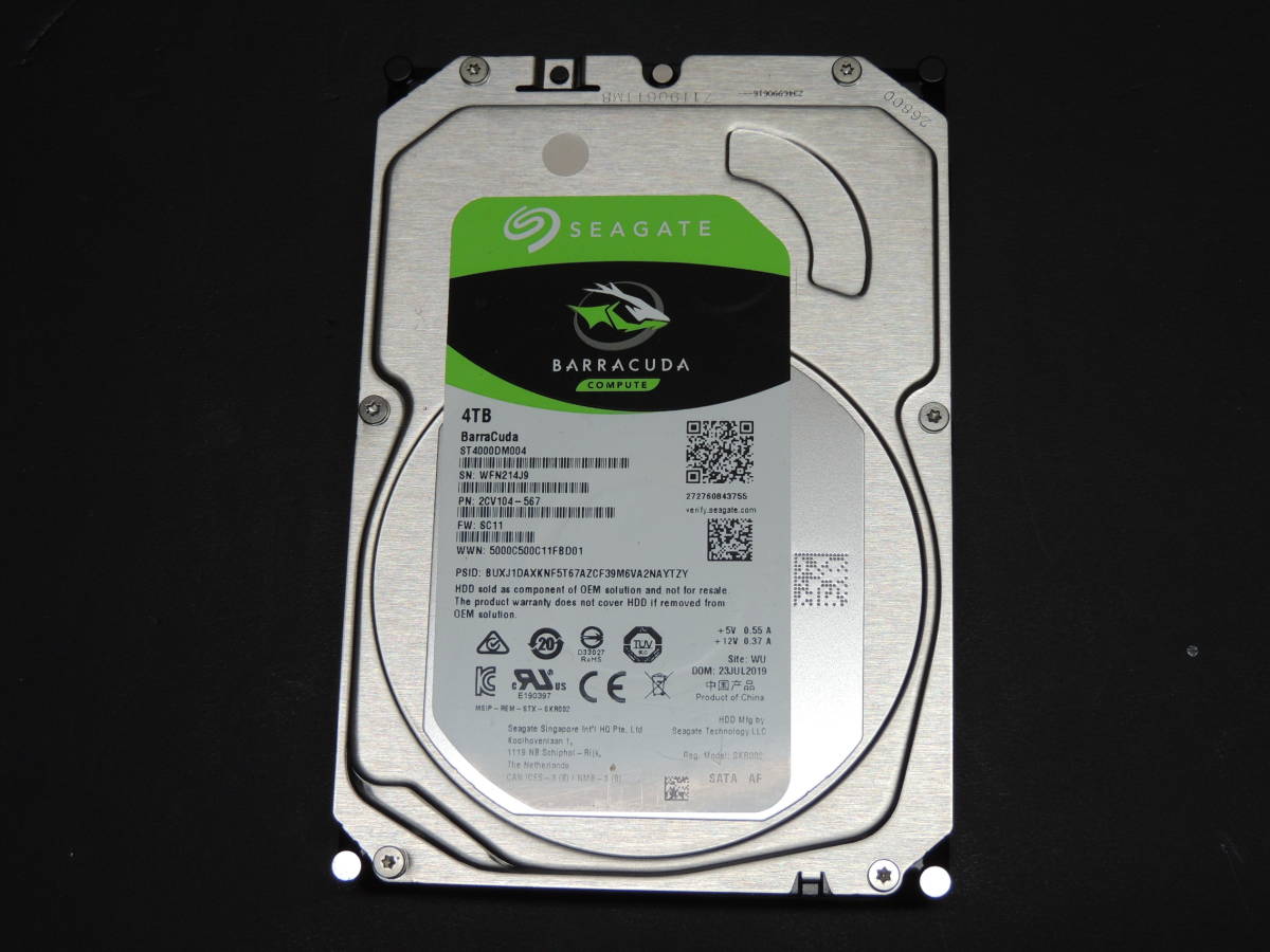 【送料無料/検品済み】Seagate 4TB HDD 3.5インチ ST4000DM004 (使用2811時間) 管理:e-44_画像1