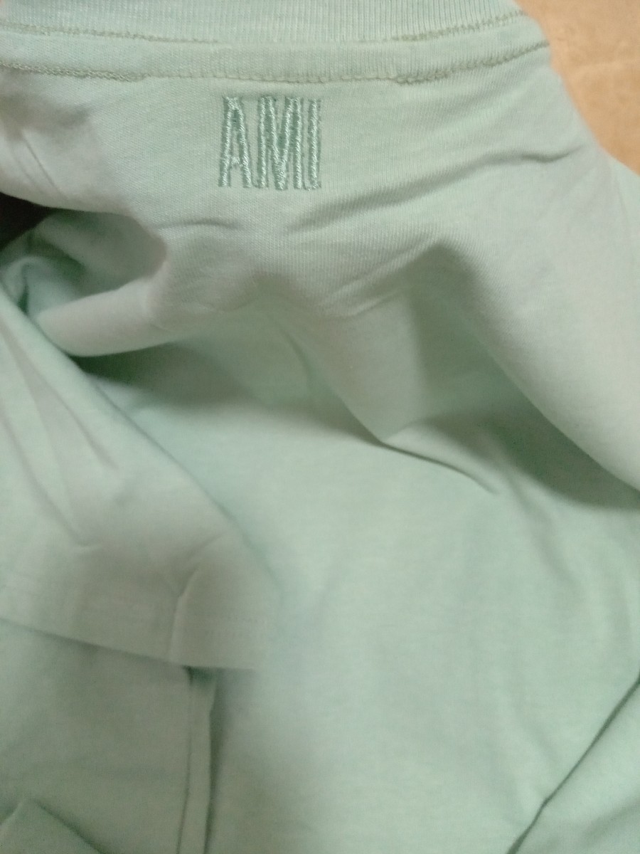 お値下げamiparis アミパリス Tシャツ L ライトグリーン ロゴ刺繍 お値下げamiparis アミパリス Tシャツ L ライトグリーン ロゴ刺繍