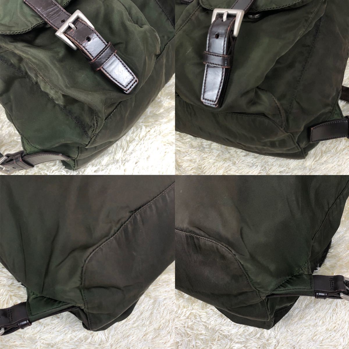 PRADA プラダ ナイロンリュックサック バックパック カーキ色 PRADA プラダ ナイロンリュックサック バックパック カーキ色