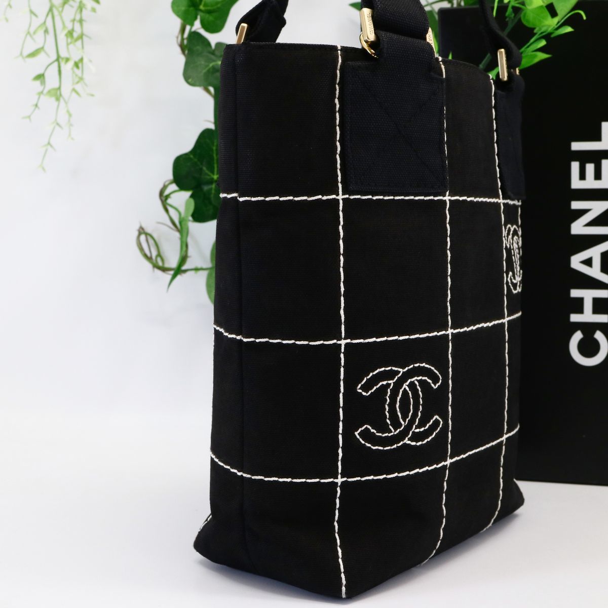 1円【美品】シャネル CHANEL チョコバー トートバッグ ミニ