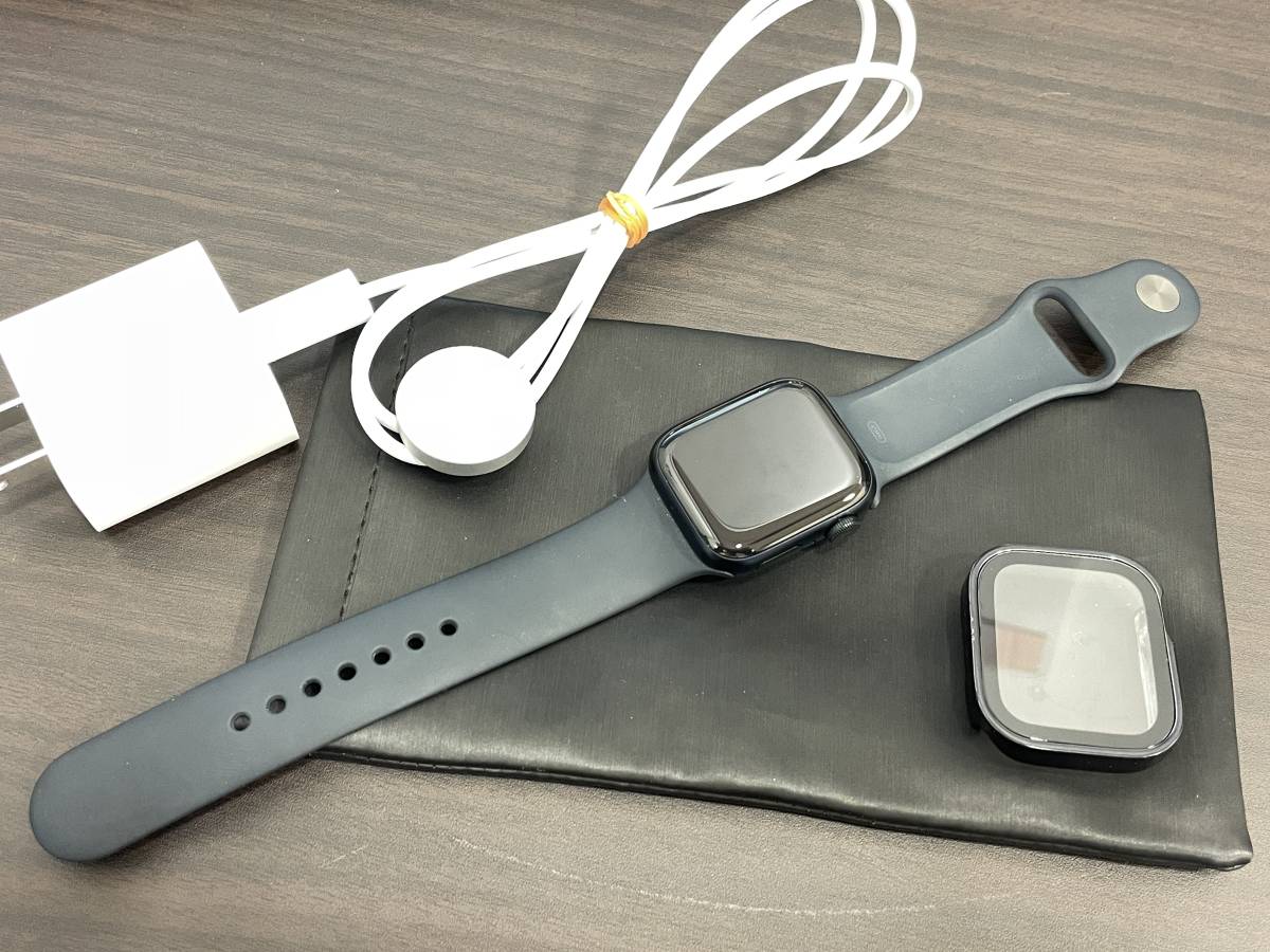 1 jpy ~ beautiful goods Apple Watch Series 7 GPS 41mm midnight aluminium case midnight sport band 