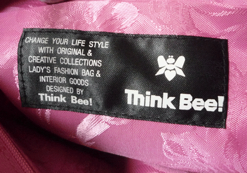 良品　シンクビー　Think Bee!　マルチカラー薔薇柄　イエローグリーン　ピンク　ホワイト　ドット柄　トート　ハンド　バッグ　レディース