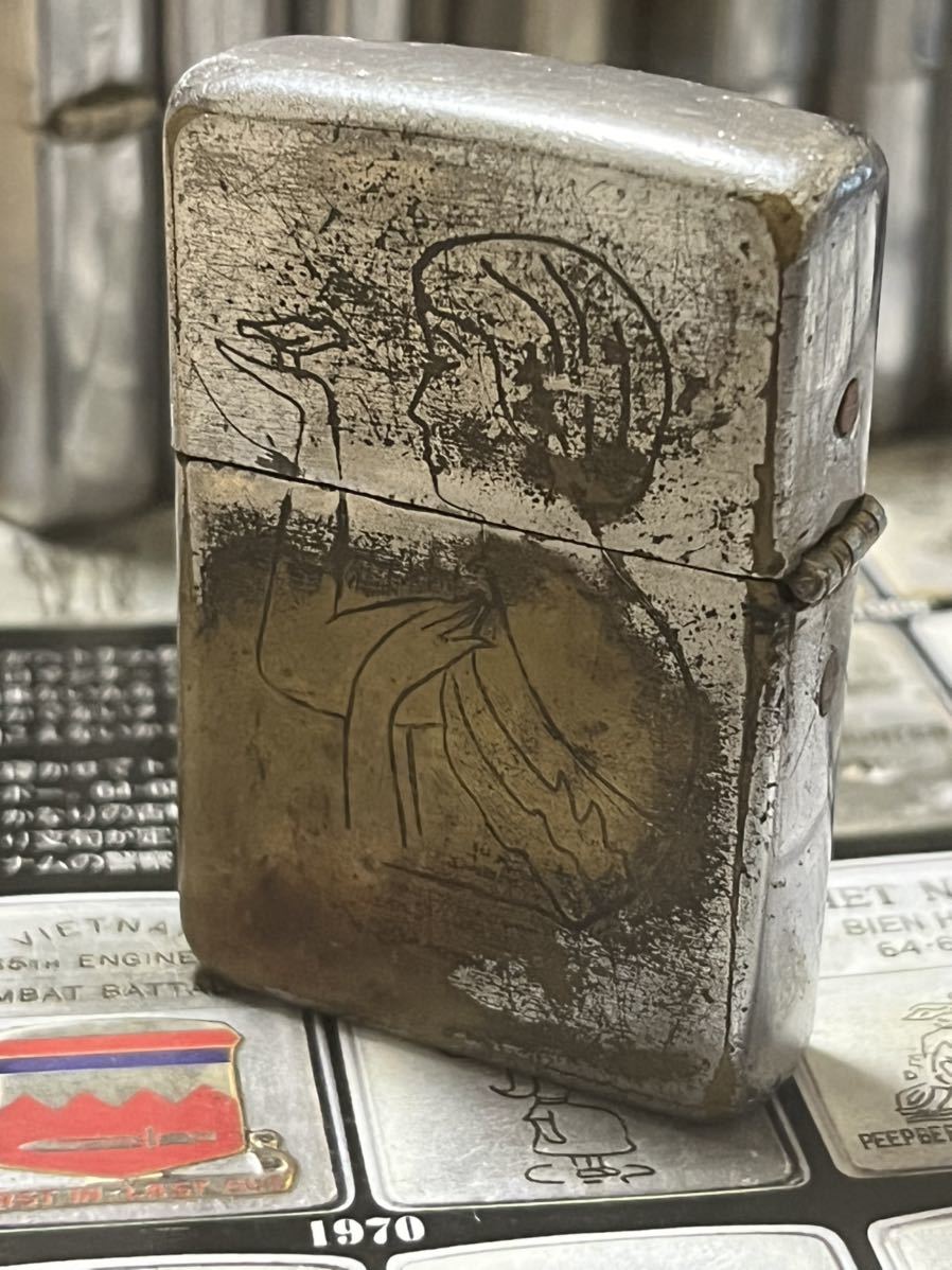 ベトナムZIPPO】本物 1968年製ベトナムジッポー「ラブ&ピース