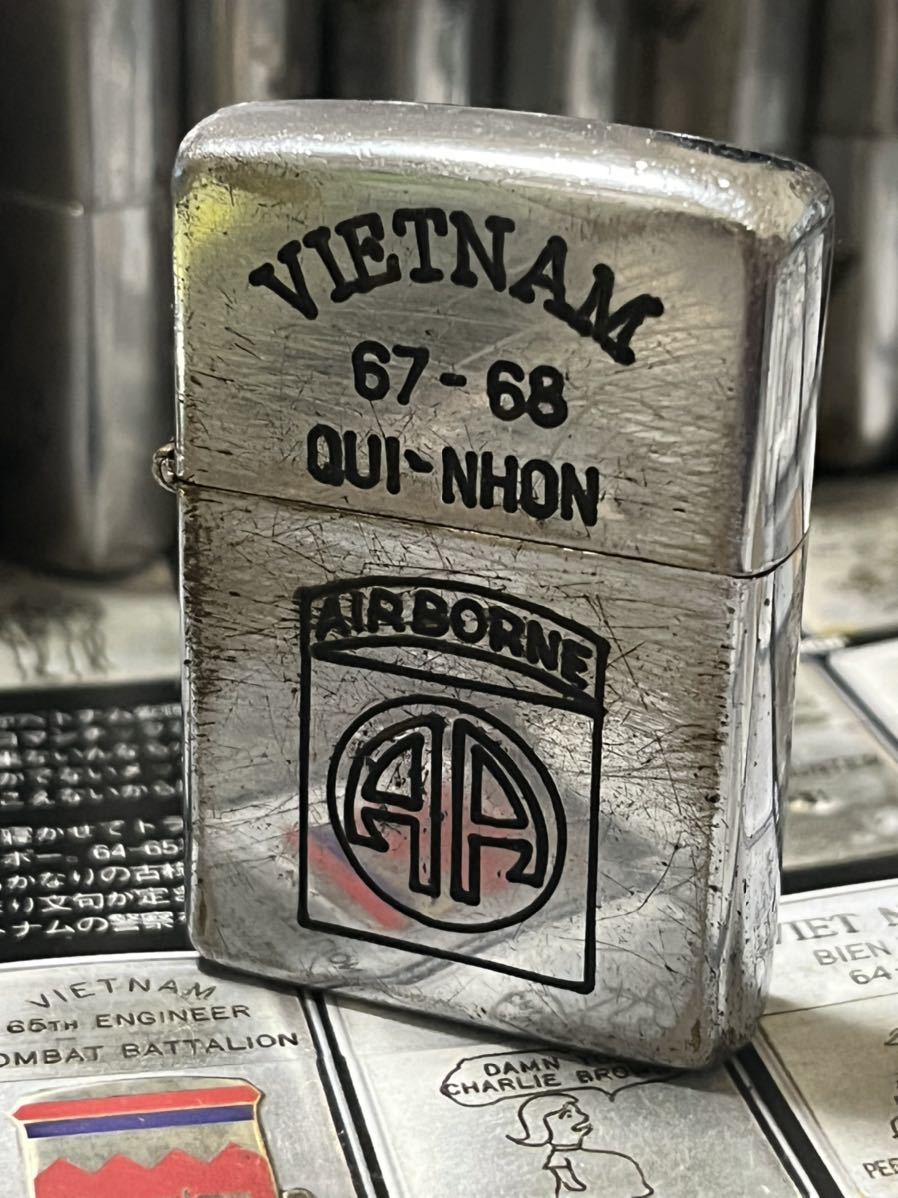 ベトナムZIPPO】本物 1967年製ベトナムジッポー「第82空挺師団」当時物