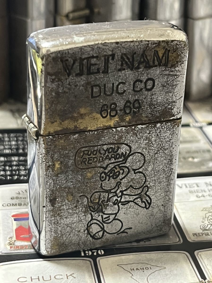 安い購入 ベトナムZIPPO】本物 1970年製ベトナムジッポー「グーフィー