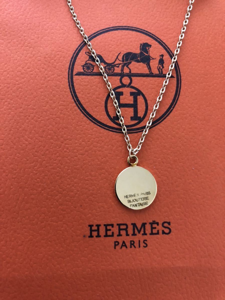 正規品 ちょっと美品 エルメスHERMESロゴチャーム ネックレストップ