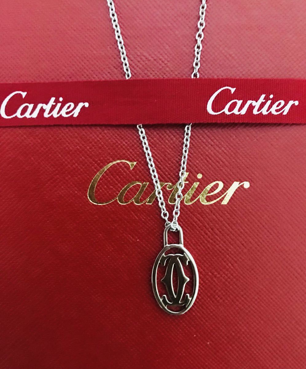 正規美品 Sサイズ カルティエCartierロゴチャーム ネックレストップ