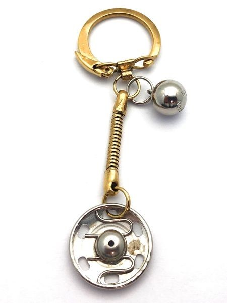  Louis * Vuitton button motif key holder charm accessory small articles Gold gold silver silver [ used ]19-42051YU