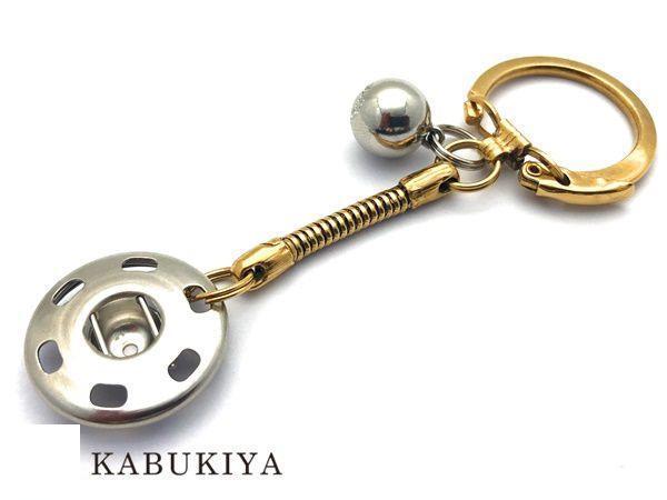  Louis * Vuitton button motif key holder charm accessory small articles Gold gold silver silver [ used ]19-42051YU