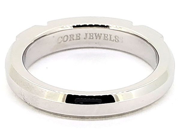  core jewel sMERCURY-G RING K18WG/ black diamond Monde white gold men's ring ring [ used ]xx19-5027ok