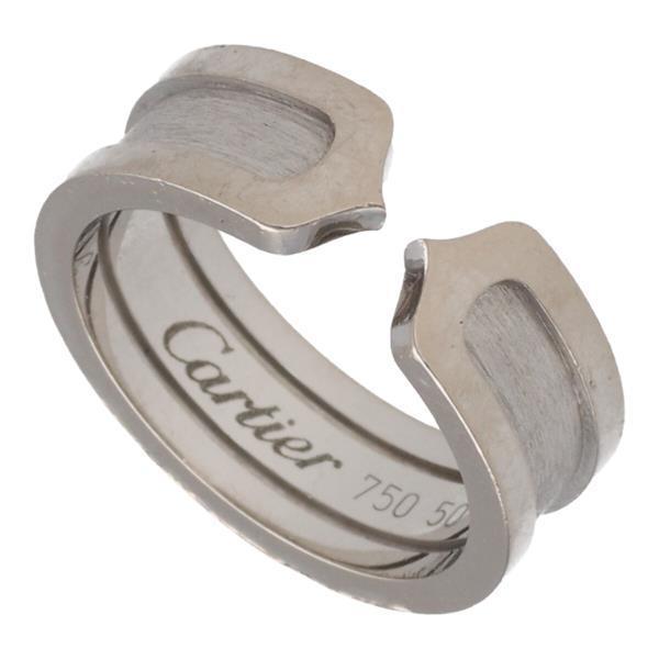 カルティエ/Cartier C2 リング 50 10号 K18WG ホワイトゴールド 指輪