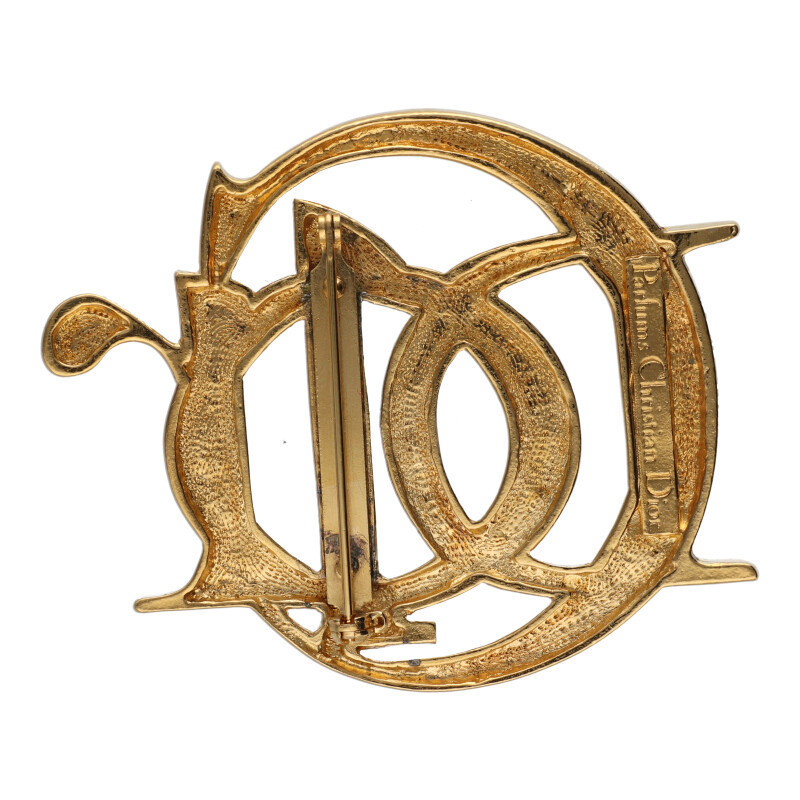 Christian Dior クリスチャン・ディオール ロゴブローチ ゴールド CD ピンブローチ アクセアリー 20-36710SI 