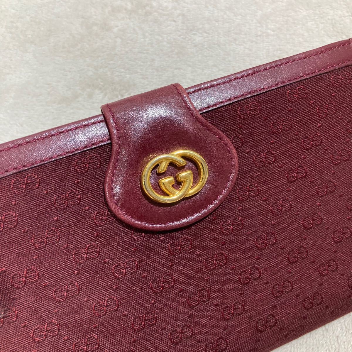 高品質人気SALE GUCCI グッチ 長財布 GG柄 ワインレッド コインケース