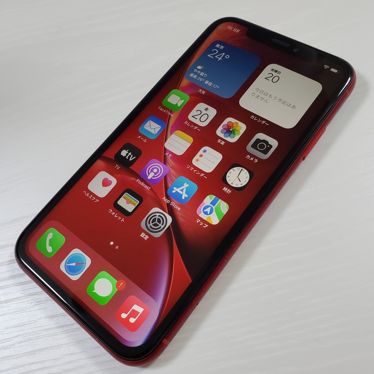 ☆【20154WM】 ほぼ美品 au MT062J/A iPhoneXR プロダクトレッド 64GB