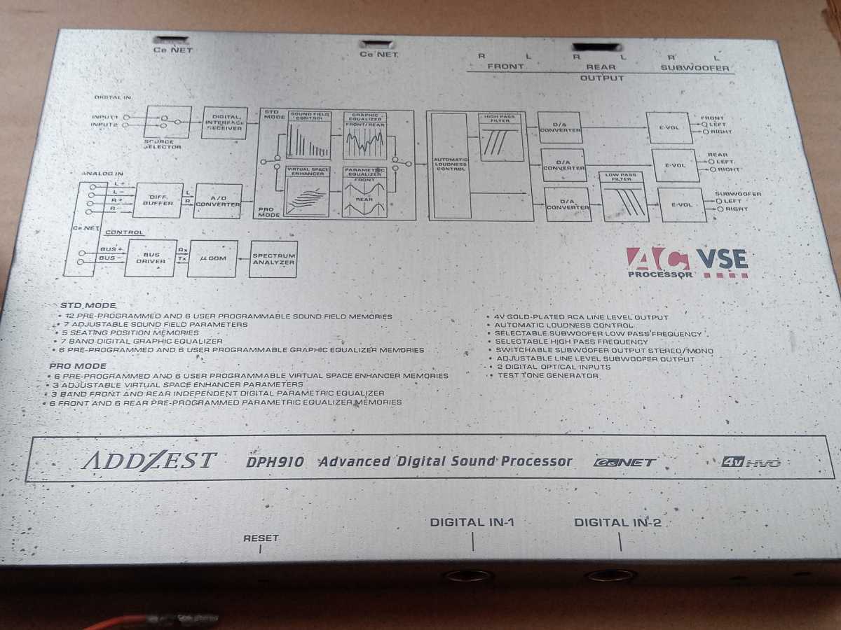 ☆超希少！ADDZEST アゼスト 最高級カーオーディオ DXZ715 MSZ715 DPH910 専用ハーネス ケーブル リモコン付き フルセット 美良品！☆_画像6