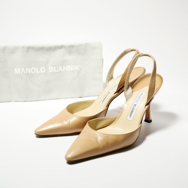 GK7543 イタリア製 マノロブラニク/Manolo Blahnik レザー 37 23.5cm ...