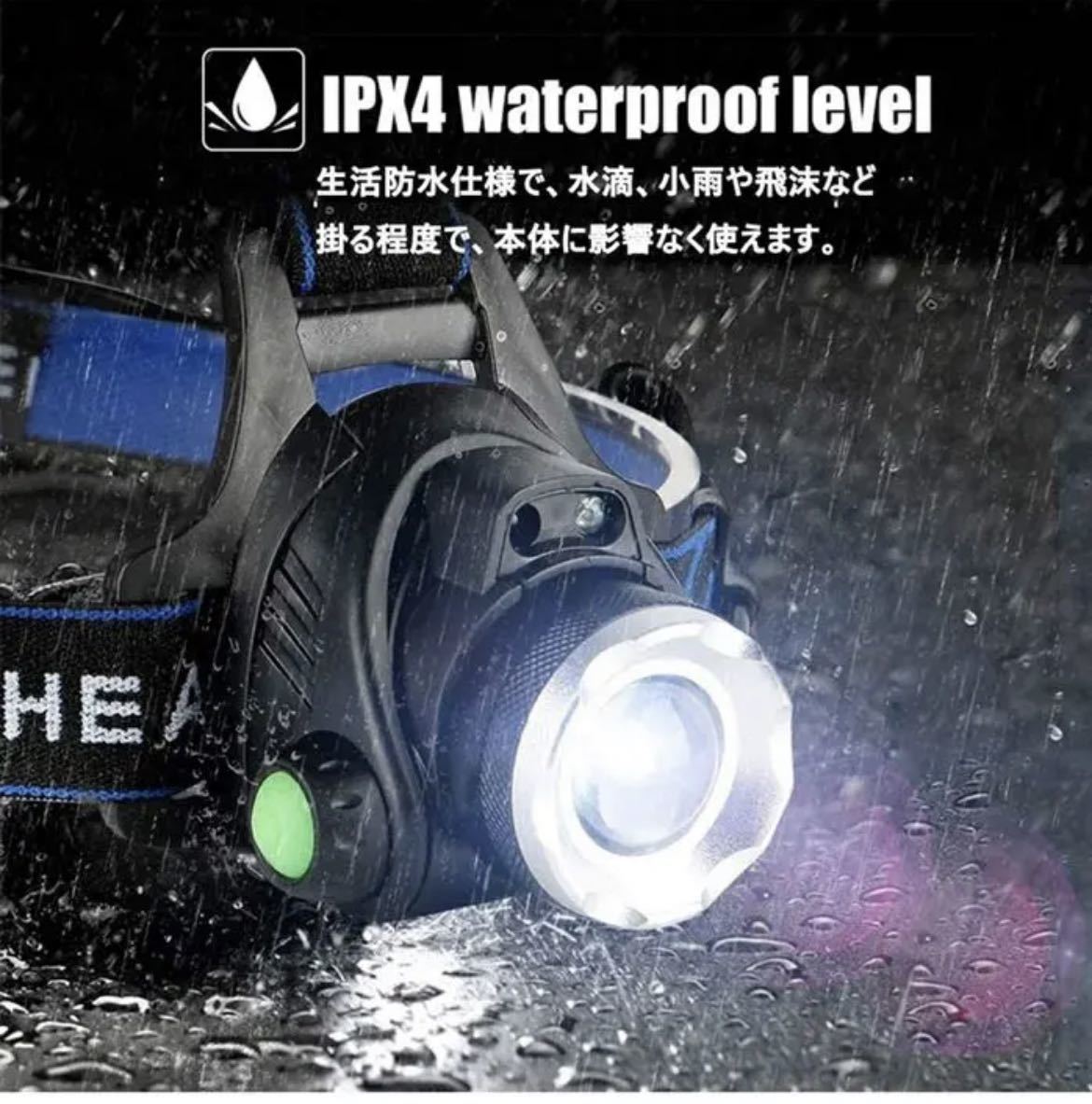 ヘッドライト LED ヘッドランプusb充電式 高輝度CREE T6人感センサー