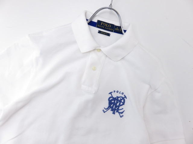  Polo Ralph Lauren рубашка-поло с коротким рукавом вышивка ввод CUSTOM FIT белый S