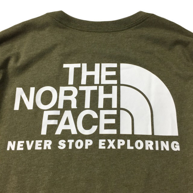 1円～!売切!【正規新品】THE NORTH FACE LONG SLEEVE THROWBACK TEE 長袖 Tシャツ ロンT US限定 男女兼用 登山 アウトドア(L)緑 180902-15_画像7