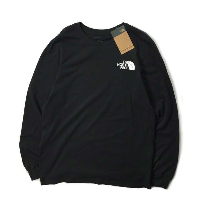 1円～!売切!【正規新品】THE NORTH FACE LONG SLEEVE HALF DOME BOX NSE TEE 長袖 Tシャツ ロンT US限定 コットン キャンプ(L)黒 180902-16_画像4