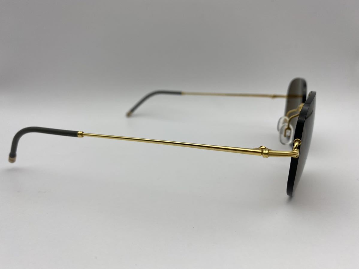 HOYA k18 メガネ フレーム ツーポイント　金無垢　眼鏡　日本製 ゴールドフレーム　Paris miki_画像4