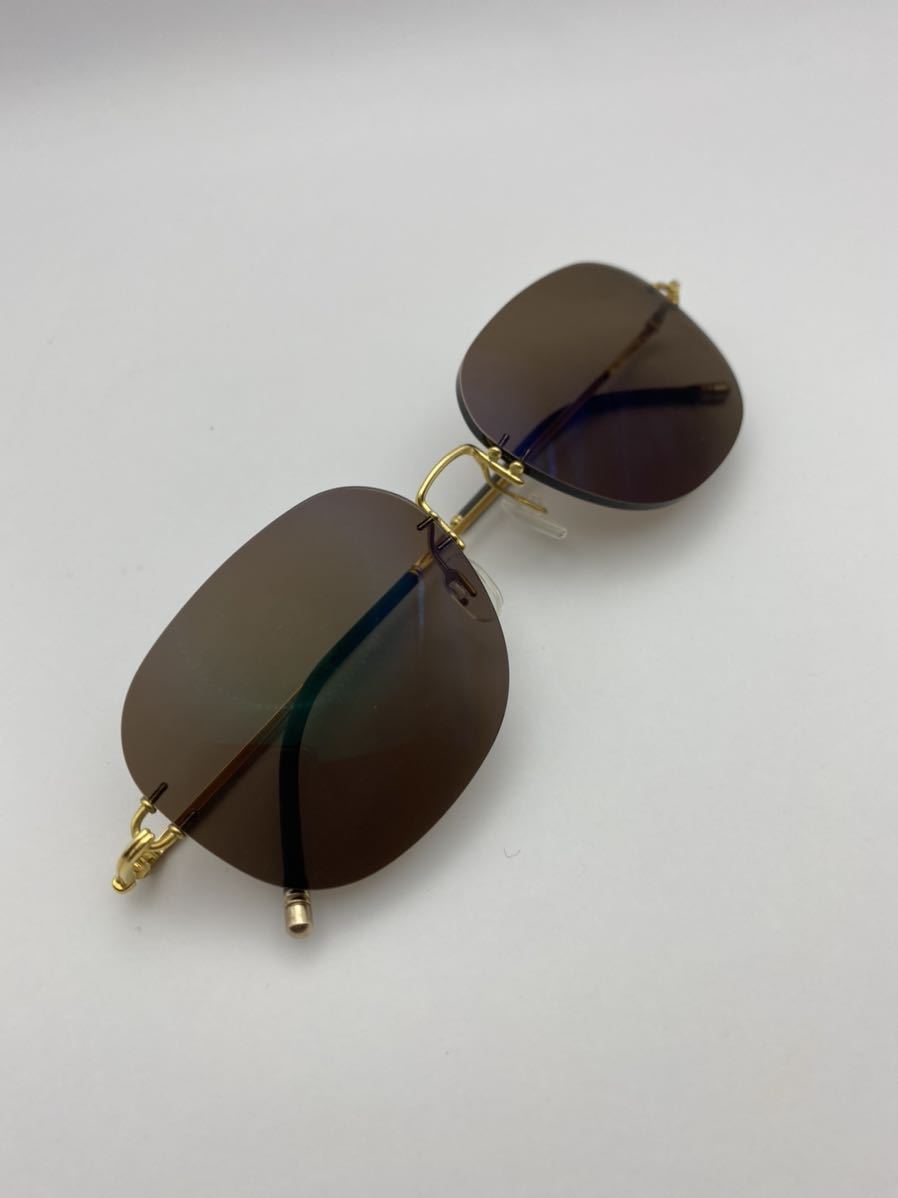 HOYA k18 メガネ フレーム ツーポイント　金無垢　眼鏡　日本製 ゴールドフレーム　Paris miki_画像10