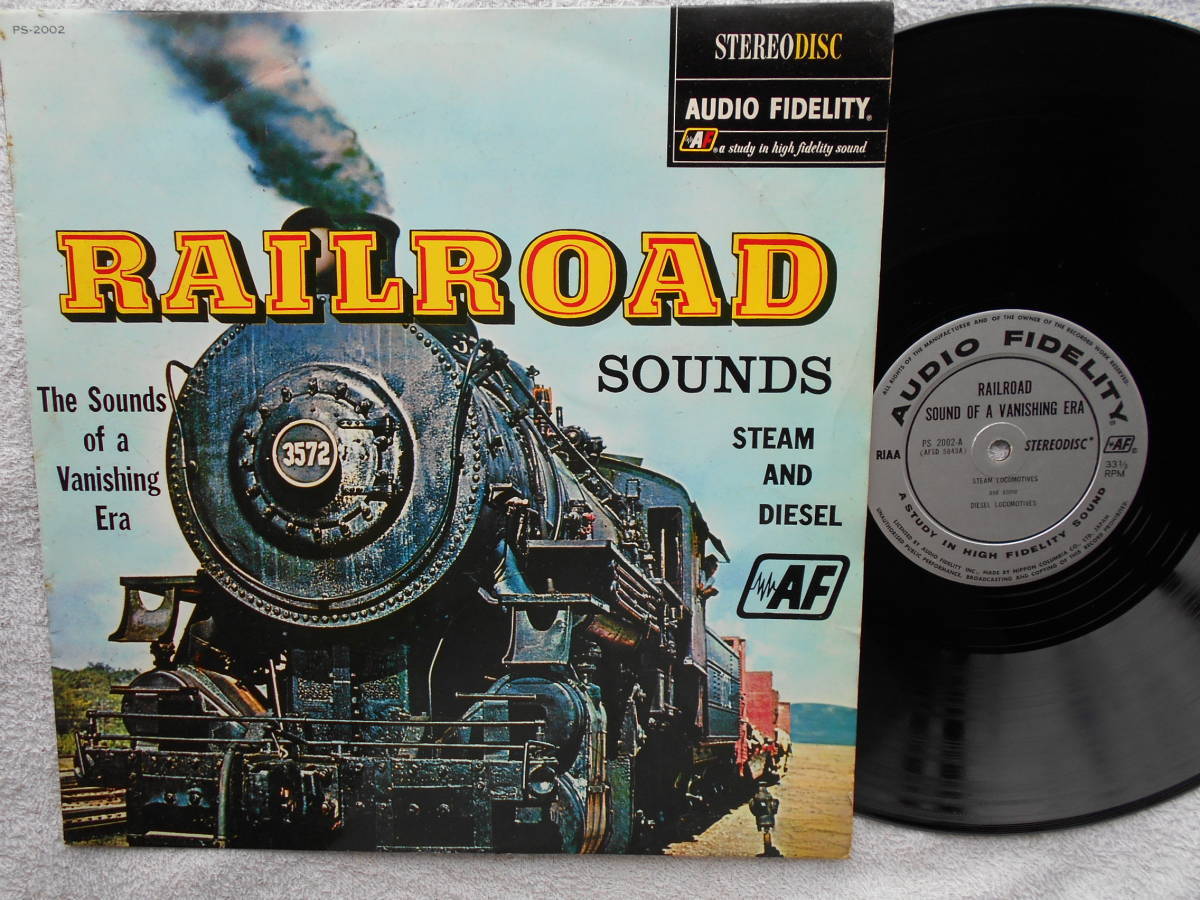  railroad steam . diesel *LP* America railroad * steam locomotiv SL train * propeller jacket * Showa era 39 year sale!!
