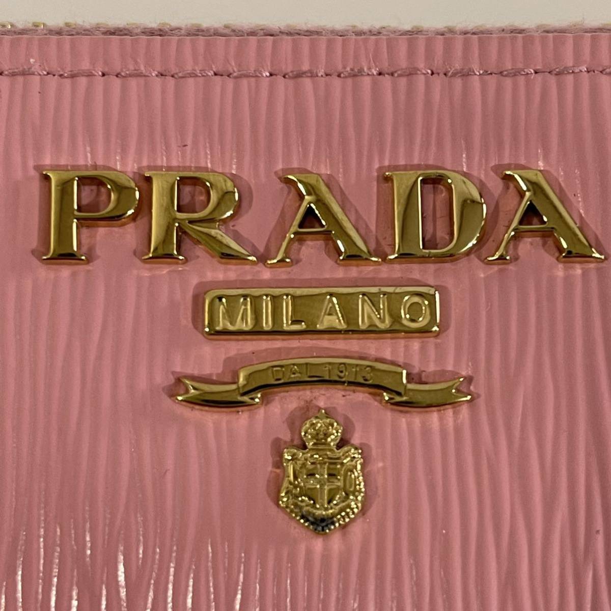 PRADA VITELLO MOVE BI プラダ ヴィッテロ ムーブ ラウンドファスナー 長財布 ピンク_画像8