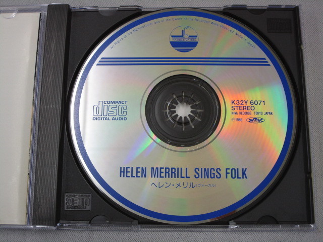 【CD】 ヘレン・メリル / シングス・フォーク_画像6
